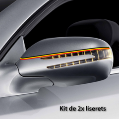 Belgium car rear-view mirror stripes decals set