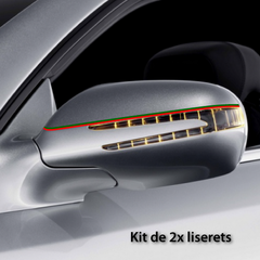 Portugal car rear-view mirror stripes decals set