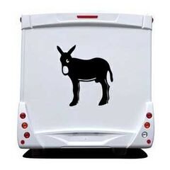 Sticker Wohnwagen/Wohnmobil Esel Catalan Burro
