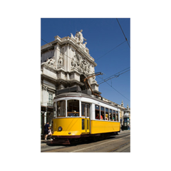 Sticker Deko Tramway Lisbonne Grand dos de commerce Portugal
