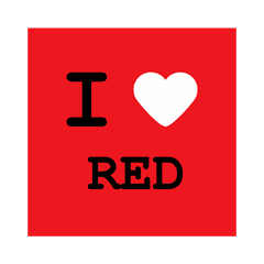 Tee shirt I Love Red