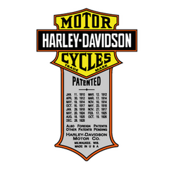 Sticker Harley Davidson Patented
