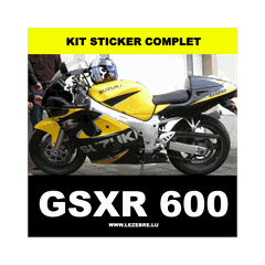 Kit Stickers Suzuki GSX R 600 Complet