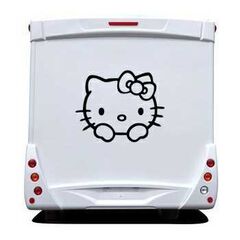 Sticker hello kitty camping car
