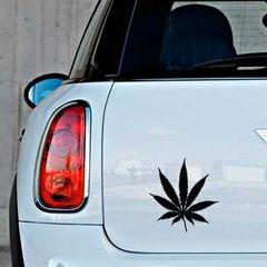Sticker Mini Feuille de Cannabis