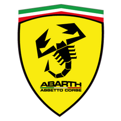 Sticker fiat Abarth assetto corse dans l'ecusson Ferrari