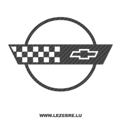 Sticker Carbone Chevrolet Corvette Logo 4
