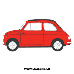 Fiat 500 Drawing Decal