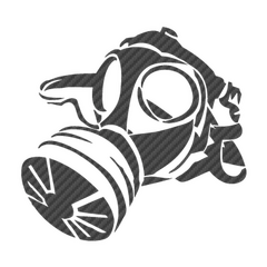 Gas Mask Carbon Decal