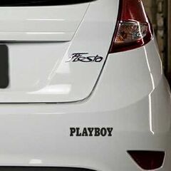 Sticker Ford Fiesta Playboy Logo Écriture