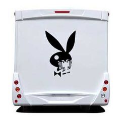 Sticker Camping Car Playboy Bunny Albanais
