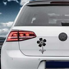 Sticker VW Golfs Deko Blume