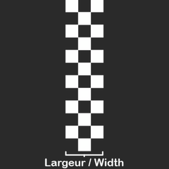 Checkerboard motorcycle strip decal model 2