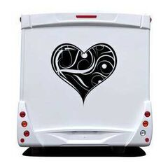 Sticker Camping Car Coeur Déco 5