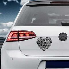 Heart Volkswagen MK Golf Decal 3