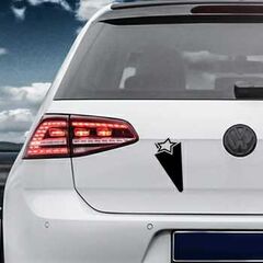Sticker VW Golf Déco Étoile Effet 3D