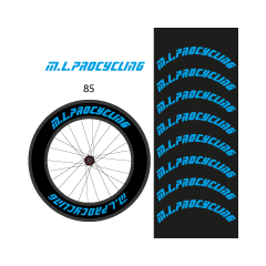 Set of 8 M.L.procycling wheels decals 85 mm