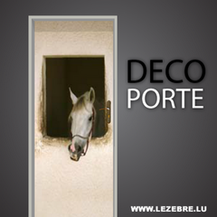 Horse in the box door decal