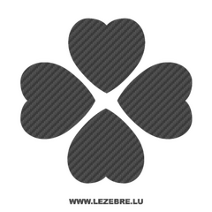 Heart Flowers Carbon Decal