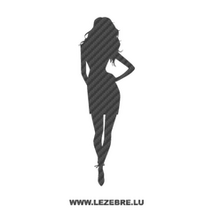 Sexy Woman Silhouette Carbon Decal