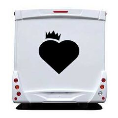 Heart Crown Camping Car Decal