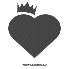 Heart Crown Carbon Decal