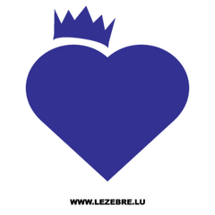 Sticker Deko Herz mit Krone