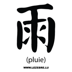 Logographic Kanji Rain Decal