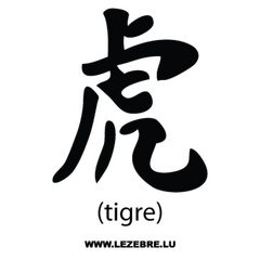 Logographic Kanji Tiger Decal