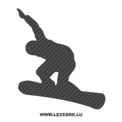 Snowboarder Snowboard Carbon Decal 3