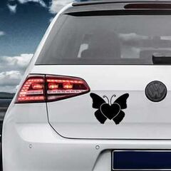 Sticker VW Golf Deko Herz Schmetterling