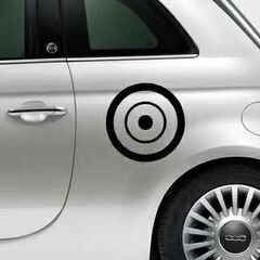 Sticker Fiat 500 Deco Cercle Rond