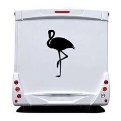 Sticker Wohnwagen/Wohnmobil Deko rosa Flamingo