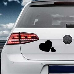 Sticker VW Golf Herze Amoureux