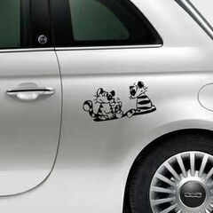Toon Cats Fiat 500 Decal