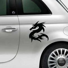 Sticker Fiat 500 Dragon 4