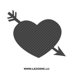 Heart Arrow Carbon Decal