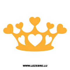 Crown Heart Decal