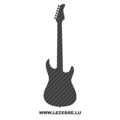 Sticker Carbone Deco Guitar Electrique