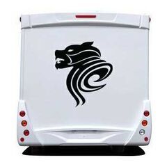 Sticker Camping Car Chien Tribal