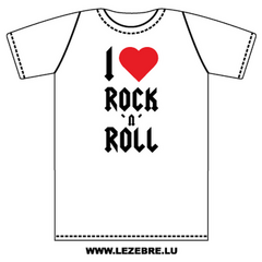 Tee shirt I Love Rock N Roll