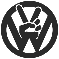 JDM VW Peace and Love Decal