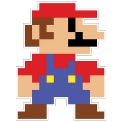 JDM Pixelated Mario Decal