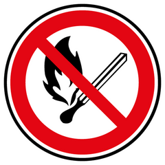 Sticker Flamme nue interdite