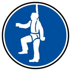 Decal mandatory protection against falling
