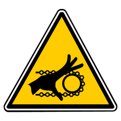 Sticker danger engrenages par chaine