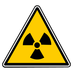 Sticker danger radioactivite