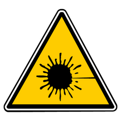Sticker danger rayonnement laser