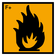 Sticker matiere extremement inflammable