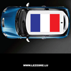 Sticker Toit Auto Drapeau Français